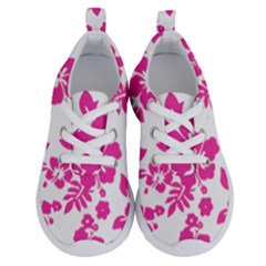 Hibiscus Pattern Pink Running Shoes by GrowBasket