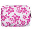 Hibiscus pattern pink Make Up Pouch (Medium) View2