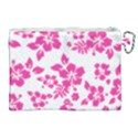 Hibiscus pattern pink Canvas Cosmetic Bag (XL) View2