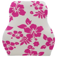 Hibiscus Pattern Pink Car Seat Velour Cushion  by GrowBasket