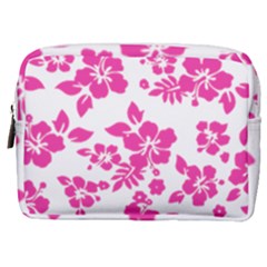 Hibiscus Pattern Pink Make Up Pouch (medium) by GrowBasket