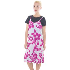 Hibiscus Pattern Pink Camis Fishtail Dress by GrowBasket