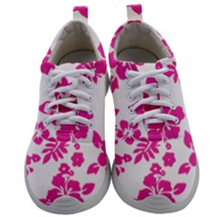 Hibiscus Pattern Pink Mens Athletic Shoes by GrowBasket