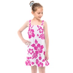 Hibiscus Pattern Pink Kids  Overall Dress by GrowBasket