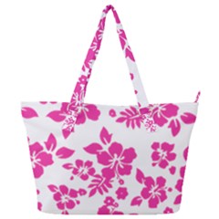 Hibiscus Pattern Pink Full Print Shoulder Bag by GrowBasket