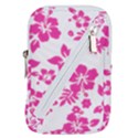 Hibiscus pattern pink Belt Pouch Bag (Small) View1