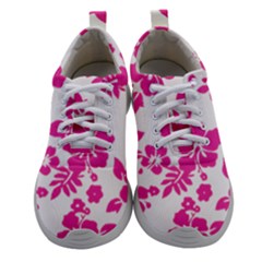 Hibiscus Pattern Pink Athletic Shoes by GrowBasket