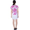 Hibiscus pattern pink Women s Sports Top View2