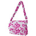 Hibiscus pattern pink Full Print Messenger Bag (M) View1