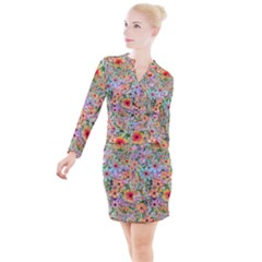 Secretgarden Button Long Sleeve Dress by PollyParadise