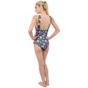 Delicate Watercolor Peony Cross Front Low Back Swimsuit View2