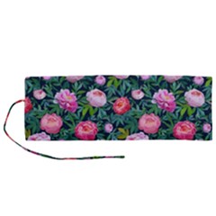 Delicate Watercolor Peony Roll Up Canvas Pencil Holder (m) by SychEva