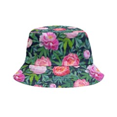 Delicate Watercolor Peony Bucket Hat by SychEva