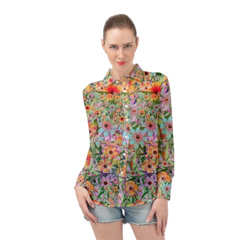 Secretgarden Long Sleeve Chiffon Shirt by PollyParadise