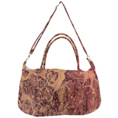 Abstract Cracked Texture Print Removal Strap Handbag