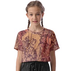 Abstract Cracked Texture Print Kids  Basic Tee