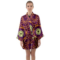 Tropical Twist Long Sleeve Satin Kimono by LW323