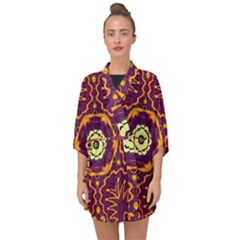 Tropical Twist Half Sleeve Chiffon Kimono by LW323