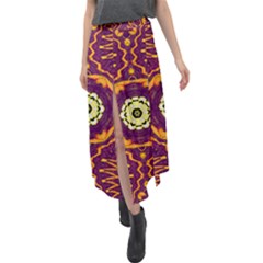 Tropical Twist Velour Split Maxi Skirt by LW323