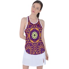 Tropical Twist Racer Back Mesh Tank Top by LW323