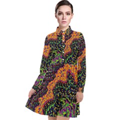 Goghwave Long Sleeve Chiffon Shirt Dress by LW323