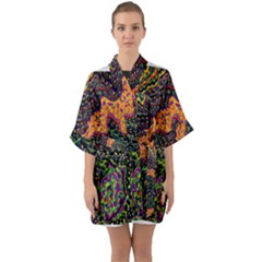 Goghwave Half Sleeve Satin Kimono  by LW323