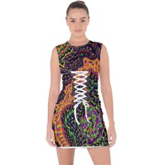 Goghwave Lace Up Front Bodycon Dress by LW323