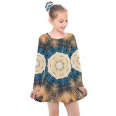 Bless Day Kids  Long Sleeve Dress by LW323