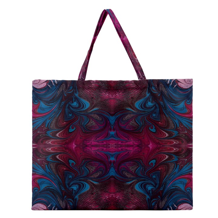 The Dragon s flames Zipper Large Tote Bag