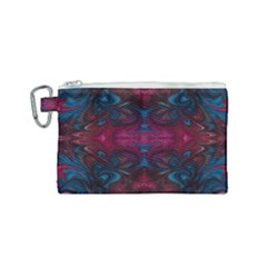 The Dragon s Flames Canvas Cosmetic Bag (small) by kaleidomarblingart