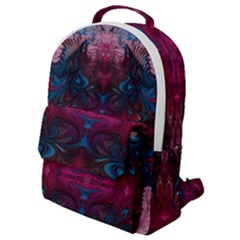 The Dragon s Flames Flap Pocket Backpack (small) by kaleidomarblingart