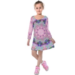 Lovely Kids  Long Sleeve Velvet Dress by LW323