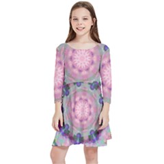 Lovely Kids  Quarter Sleeve Skater Dress by LW323