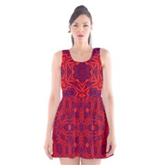 Red Rose Scoop Neck Skater Dress by LW323