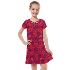 Red Rose Kids  Cross Web Dress by LW323