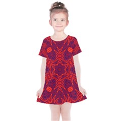 Red Rose Kids  Simple Cotton Dress by LW323