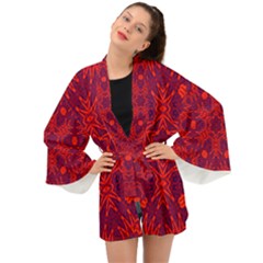 Red Rose Long Sleeve Kimono by LW323