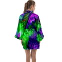 Feathery Winds Long Sleeve Satin Kimono View2