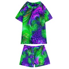 Feathery Winds Kids  Swim Tee And Shorts Set by LW323