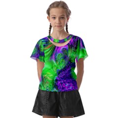 Feathery Winds Kids  Front Cut Tee by LW323