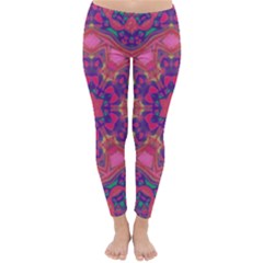 Purple Flower Classic Winter Leggings by LW323