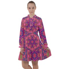 Purple Flower All Frills Chiffon Dress by LW323