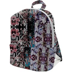 Marbling Collage Zip Up Backpack