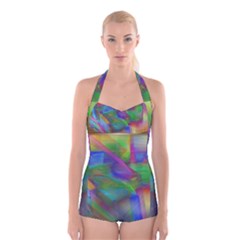 Prisma Colors Boyleg Halter Swimsuit 