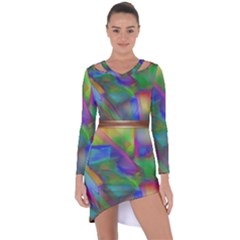 Prisma Colors Asymmetric Cut-Out Shift Dress