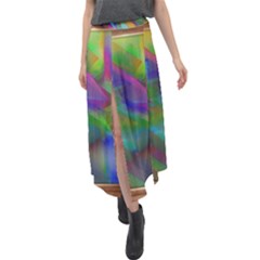 Prisma Colors Velour Split Maxi Skirt