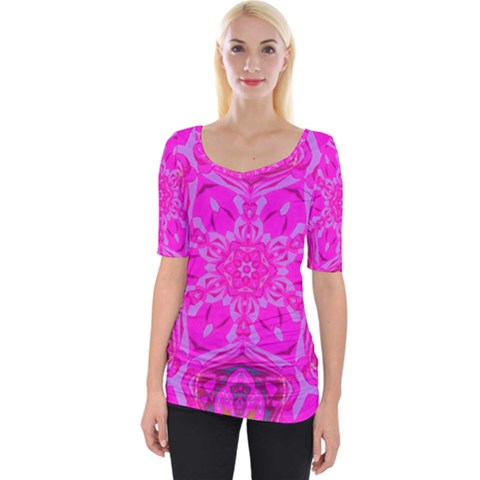 Purple Passion Wide Neckline Tee by LW323