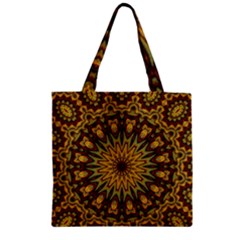 Woodwork Zipper Grocery Tote Bag by LW323