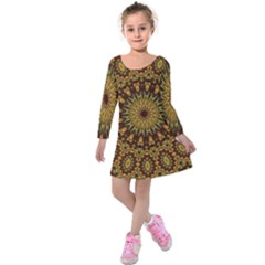 Woodwork Kids  Long Sleeve Velvet Dress by LW323