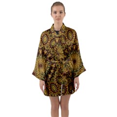 Woodwork Long Sleeve Satin Kimono by LW323